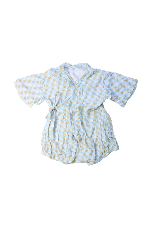 A Blue Short Sleeve Rompers from Mimi Mono in size 12-18M for neutral. (Front View)
