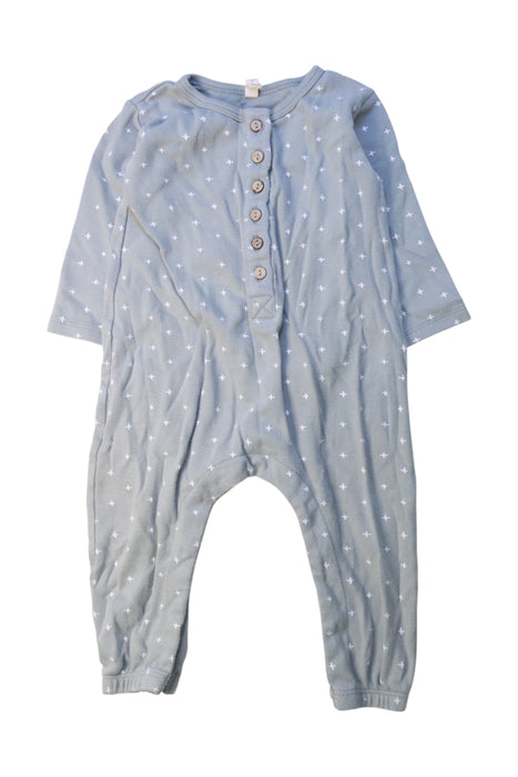 A Blue Long Sleeve Rompers from Quincy Mae in size 6-12M for boy. (Front View)