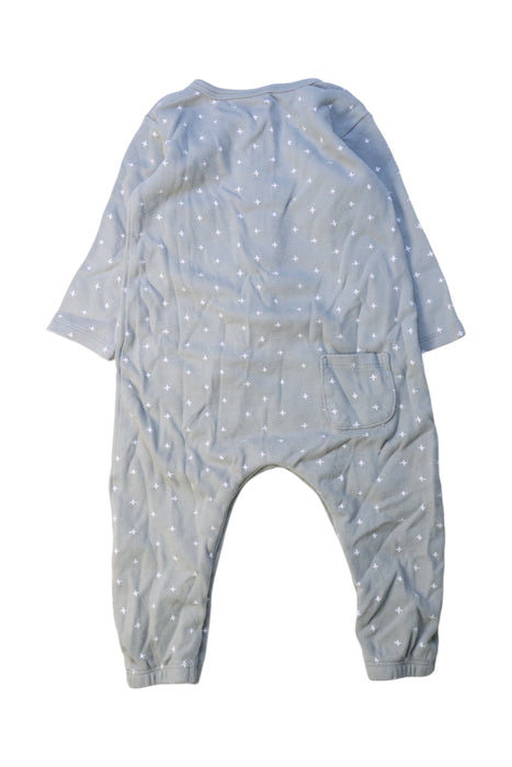 A Blue Long Sleeve Rompers from Quincy Mae in size 6-12M for boy. (Back View)