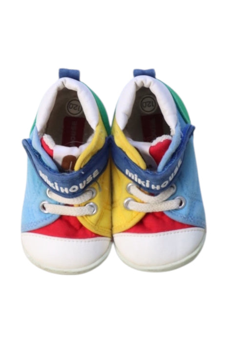 A Multicolour Sneakers from Miki House in size 12-18M for girl. (Back View)