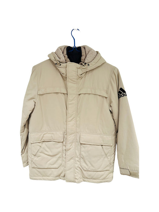 A Beige Coats from Adidas in size 14Y for neutral. (Front View)