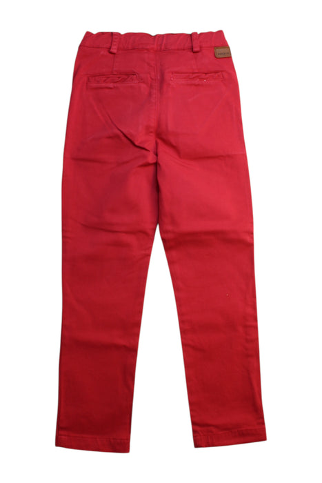 A Red Casual Pants from Foque in size 5T for boy. (Back View)