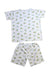 A White Pyjama Sets from Kissy Kissy in size 6T for boy. (Back View)