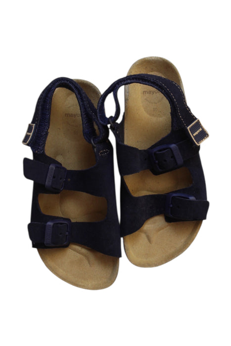 A Navy Sandals from Mayoral in size 6T for boy. (Back View)
