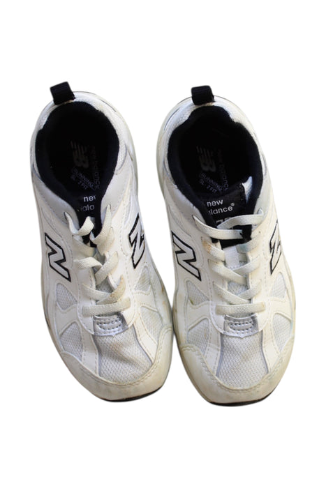 A White Sneakers from New Balance in size 6T for boy. (Back View)