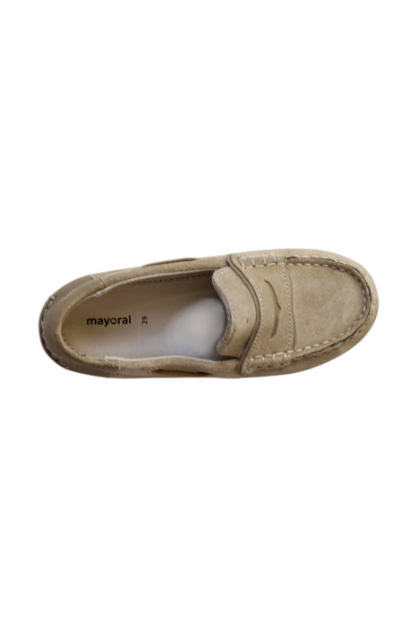 A Beige Loafers & Moccasins from Mayoral in size 5T for boy. (Front View)