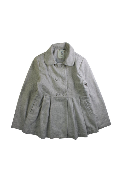 A Grey Coats from Chickeeduck in size 10Y for girl. (Front View)
