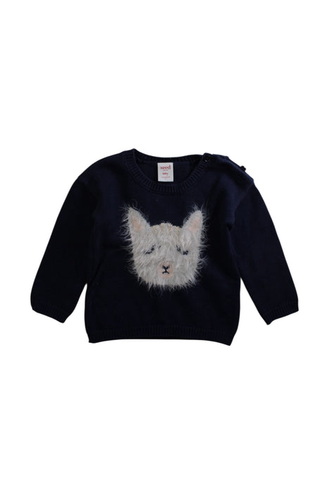 A Navy Knit Sweaters from Seed in size 12-18M for neutral. (Front View)