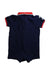 A Navy Short Sleeve Rompers from Ralph Lauren in size 0-3M for boy. (Back View)