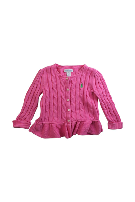 A Pink Cardigans from Ralph Lauren in size 12-18M for girl. (Front View)