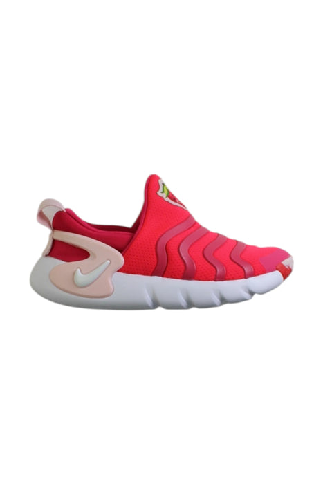 A Red Sneakers from Nike in size 10Y for girl. (Front View)