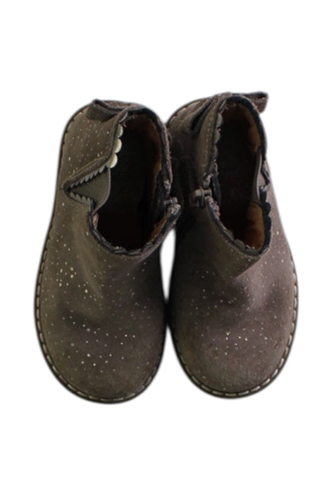 A Brown Booties from Vertbaudet in size 18-24M for girl. (Back View)