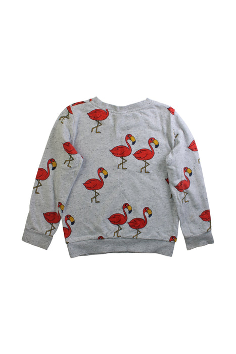A Grey Long Sleeve Tops from Seed in size 6T for boy. (Back View)