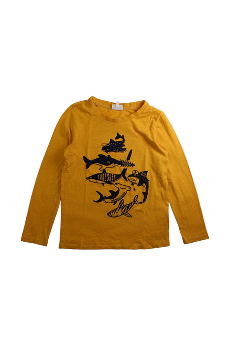 A Yellow Long Sleeve T Shirts from Seed in size 7Y for boy. (Front View)