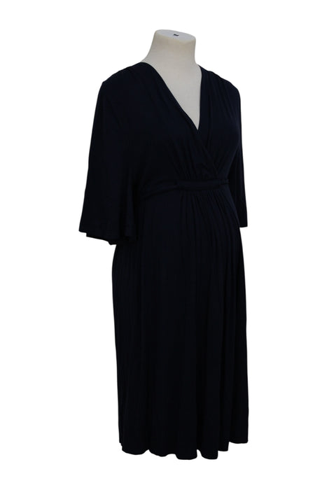 A Black Long Sleeve Dresses from Mayarya in size Maternity-S for maternity. (Back View)