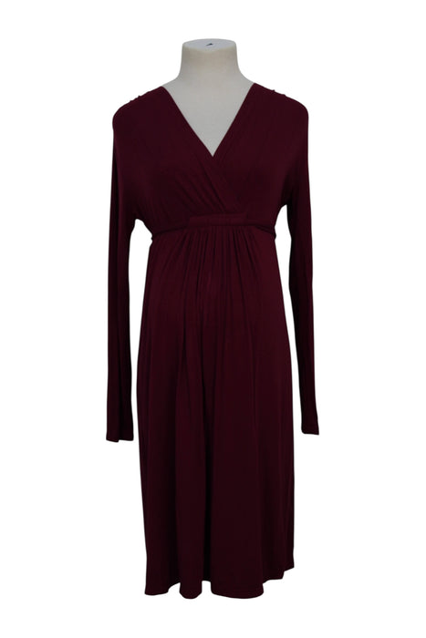 A Burgundy Long Sleeve Dresses from Mayarya in size Maternity-S for maternity. (Front View)