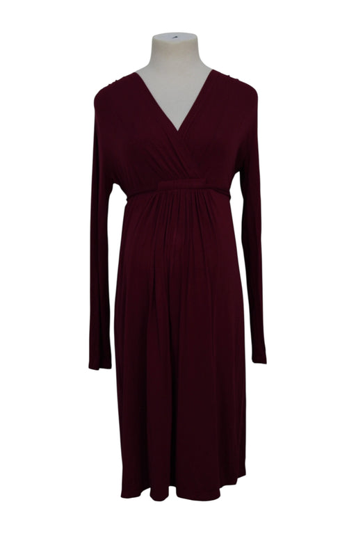 A Burgundy Long Sleeve Dresses from Mayarya in size Maternity-S for maternity. (Front View)