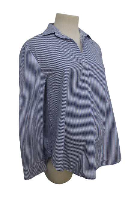 A Blue Long Sleeve Shirts from Mayarya in size Maternity-S for maternity. (Back View)