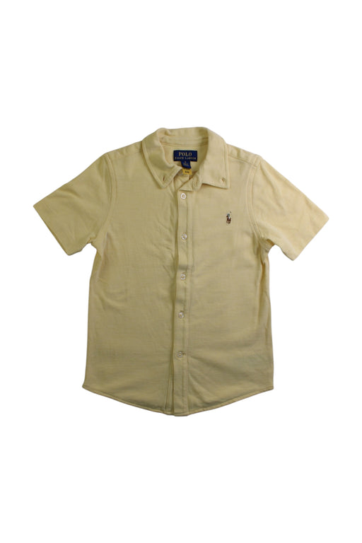 A Yellow Short Sleeve Shirts from Polo Ralph Lauren in size 5T for boy. (Front View)