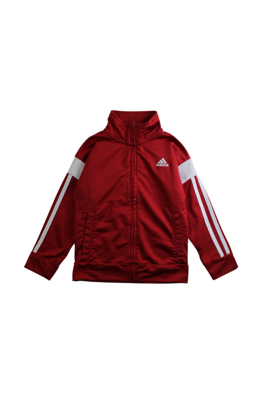 A Red Lightweight Jackets from Adidas in size 4T for neutral. (Front View)