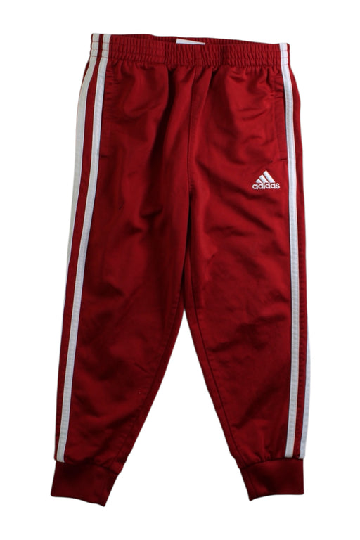 A Red Active Pants from Adidas in size 4T for neutral. (Front View)