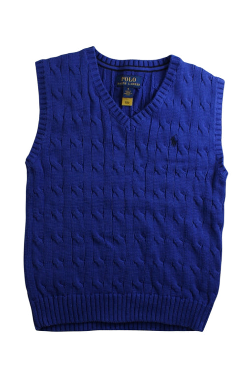 A Blue Sweater Vests from Polo Ralph Lauren in size 5T for boy. (Front View)