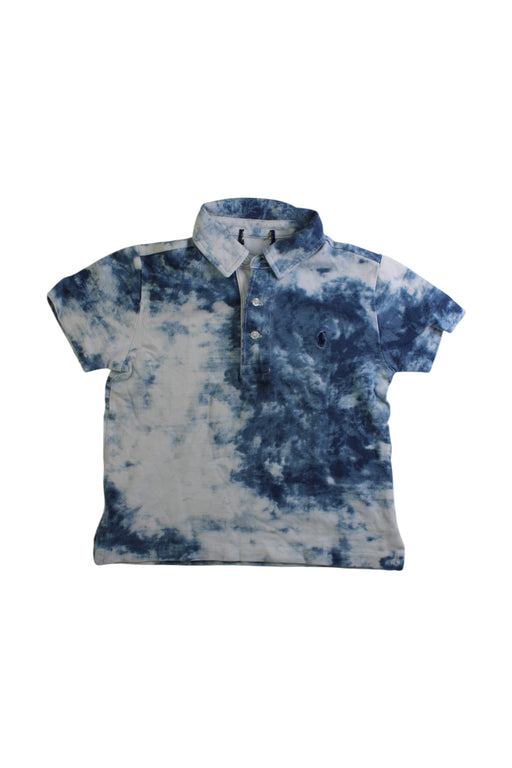 A Blue Short Sleeve Polos from Polo Ralph Lauren in size 4T for boy. (Front View)