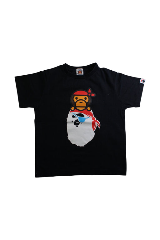 A Black Short Sleeve T Shirts from BAPE KIDS in size 7Y for boy. (Front View)