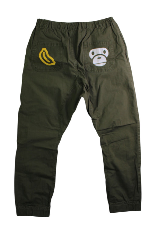 A Green Casual Pants from BAPE KIDS in size 7Y for boy. (Front View)