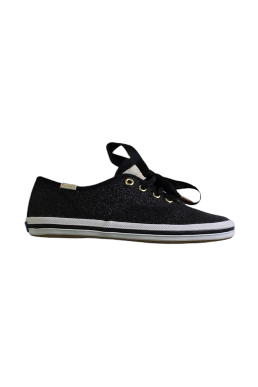A Black Sneakers from Keds in size 4T for girl. (Front View)