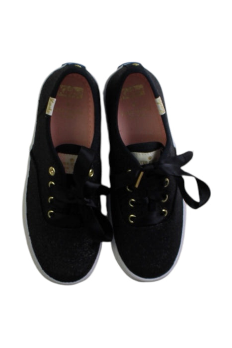 A Black Sneakers from Keds in size 4T for girl. (Back View)