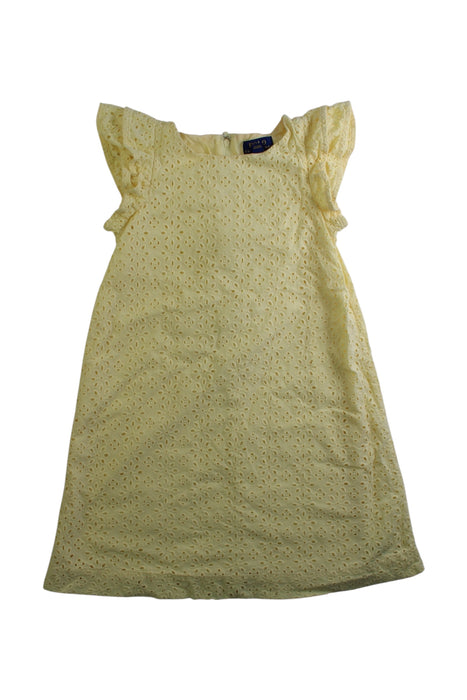 A Yellow Short Sleeve Dresses from Polo Ralph Lauren in size 6T for girl. (Front View)