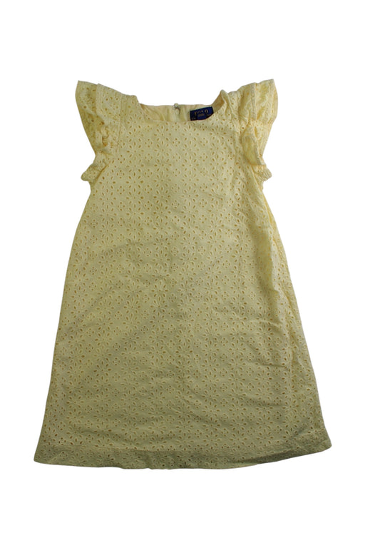 A Yellow Short Sleeve Dresses from Polo Ralph Lauren in size 6T for girl. (Front View)