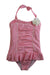 A Pink Swimsuits from Janie & Jack in size 6T for girl. (Front View)