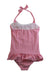 A Pink Swimsuits from Janie & Jack in size 6T for girl. (Back View)