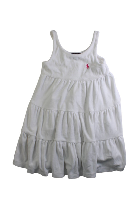 A White Sleeveless Dresses from Polo Ralph Lauren in size 6T for girl. (Front View)