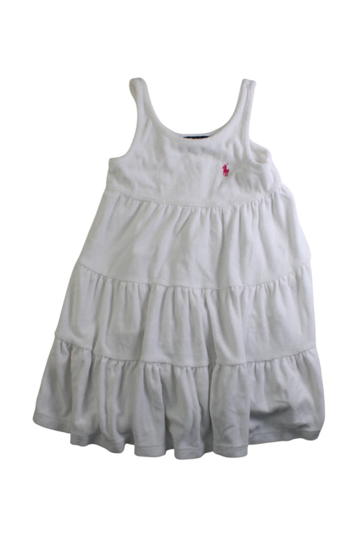 A White Sleeveless Dresses from Polo Ralph Lauren in size 6T for girl. (Front View)