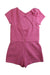 A Pink Short Sleeve Rompers from Janie & Jack in size 6T for girl. (Back View)