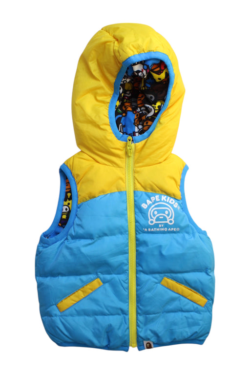 A Multicolour Puffer/Quilted Jackets from Bape by A Bathing Ape in size 4T for neutral. (Front View)