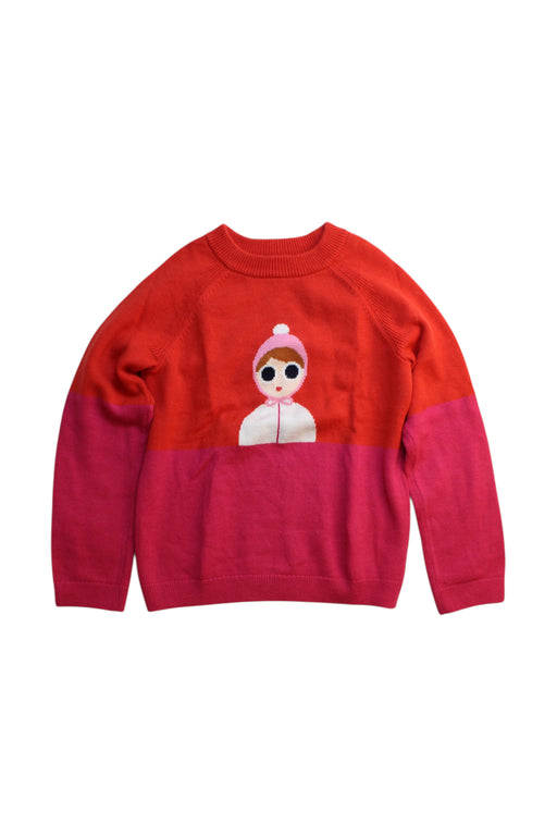 A Red Knit Sweaters from Jacadi in size 8Y for girl. (Front View)