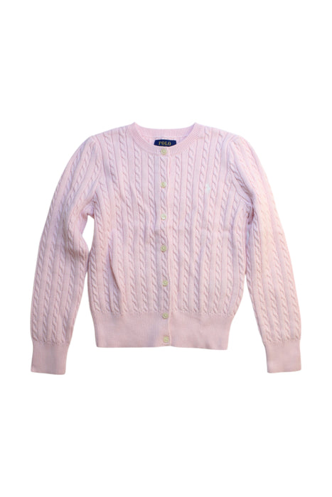 A Pink Cardigans from Polo Ralph Lauren in size 6T for girl. (Front View)