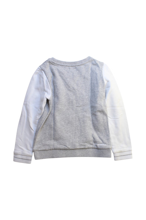 A Grey Crewneck Sweatshirts from Karl Lagerfeld in size 8Y for girl. (Back View)