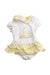 A White Short Sleeve Rompers from Nicholas & Bears in size 0-3M for girl. (Front View)