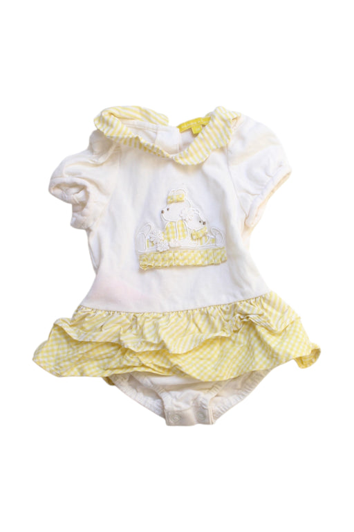 A White Short Sleeve Rompers from Nicholas & Bears in size 0-3M for girl. (Front View)