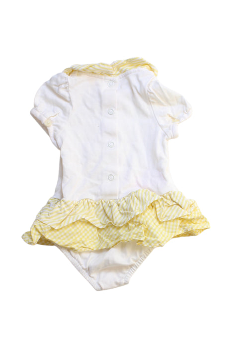 A White Short Sleeve Rompers from Nicholas & Bears in size 0-3M for girl. (Back View)