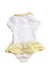 A White Short Sleeve Rompers from Nicholas & Bears in size 0-3M for girl. (Back View)