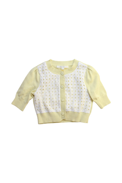 A Yellow Cardigans from Nicholas & Bears in size 6-12M for girl. (Front View)
