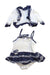 A Navy Skirt Sets from Nicholas & Bears in size 0-3M for girl. (Front View)