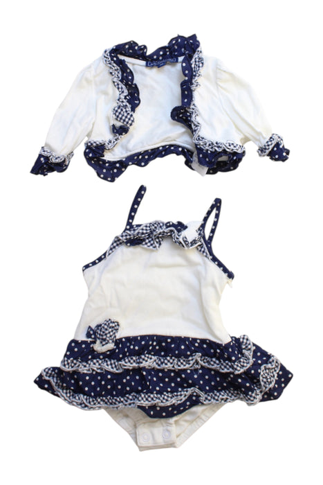 A Navy Skirt Sets from Nicholas & Bears in size 0-3M for girl. (Front View)