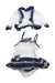 A Navy Skirt Sets from Nicholas & Bears in size 0-3M for girl. (Front View)